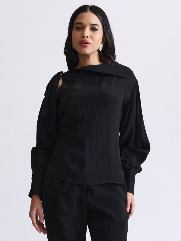 Chiffon Black Top